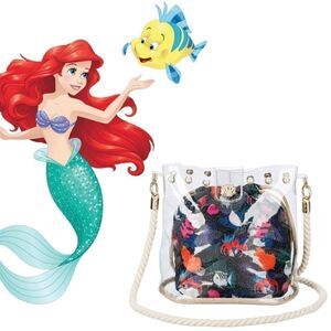 The Little Mermaid Live Action Movie Purse See Through Sparkle Handbag Flounder